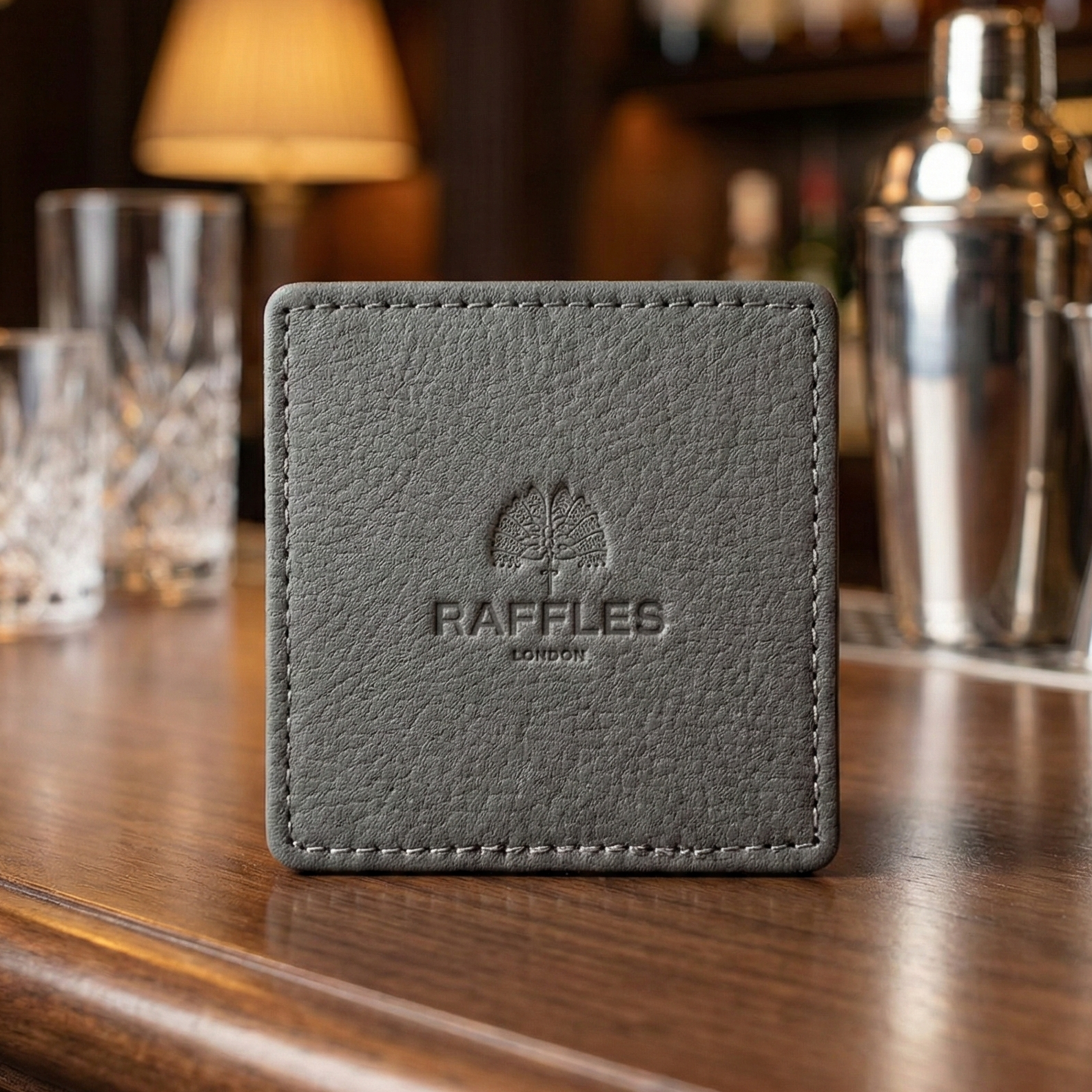 leather coaster