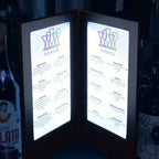 Illuminated Personalised LED Menu Covers